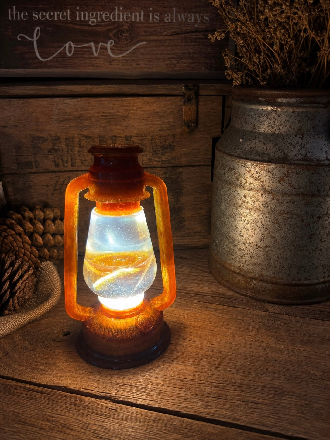 Resin Lantern - Bronze